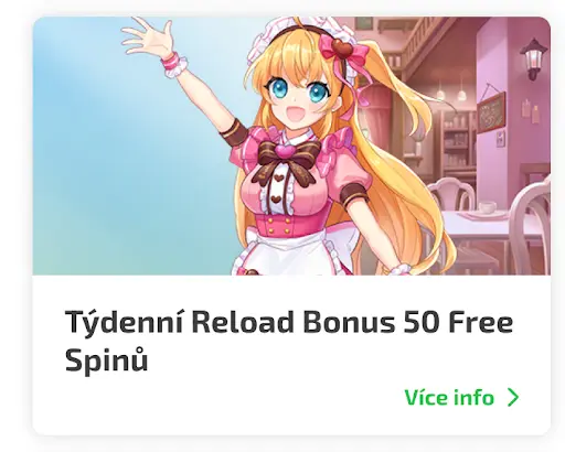 BoaBoa Casino týdenní reload bonus 50 free spinů