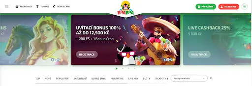 BoaBoa Casino uvítací bonus až 12 500 Kč a živý cashback 25 %