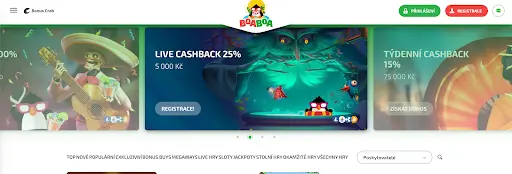 BoaBoa Casino nabídka cashback bonusů – Live Cashback 25 % a Týdenní Cashback 15 %